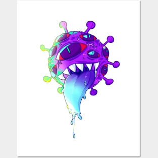 Corona Virus Monster Posters and Art
